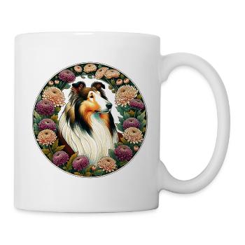 Colley dans le cercle floral - Mug blanc - blanc - Droite