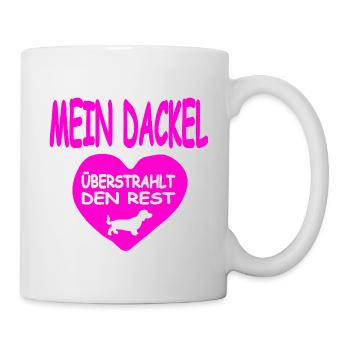 Dackel - Tasse - Weiß - Rechts