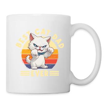 Chat Meilleur Chat Papa Jamais Chat Papa Drôle Dicton - Mug blanc - blanc - Droite