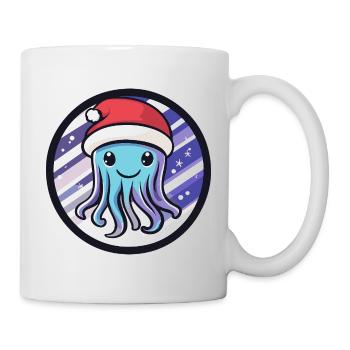 Octopus with Santa hat - Mug - white - Right