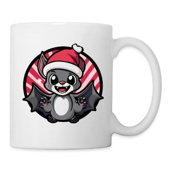Kawaii Weihnachtsfledermaus - Tasse - Weiß - Rechts