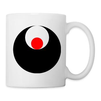 3 cercles, noir, blanc et rouge - Mug blanc - blanc - Droite