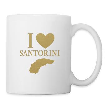 I love Santorini Gold - Mug - white - Right