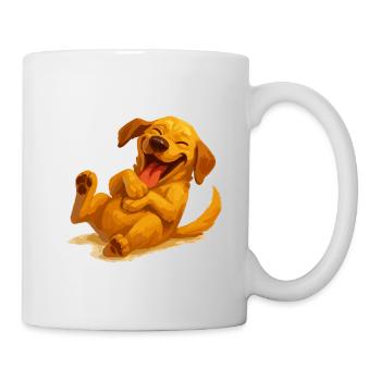 T-shirt Laughing Flash Labrador – Motif de chien drôle - Mug blanc - blanc - Droite