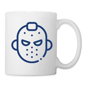 Maskikon Eishockey - Tasse - Weiß - Rechts