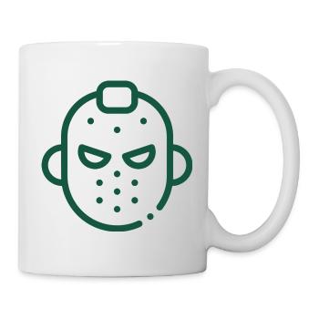 Maskikon Eishockey - Tasse - Weiß - Rechts