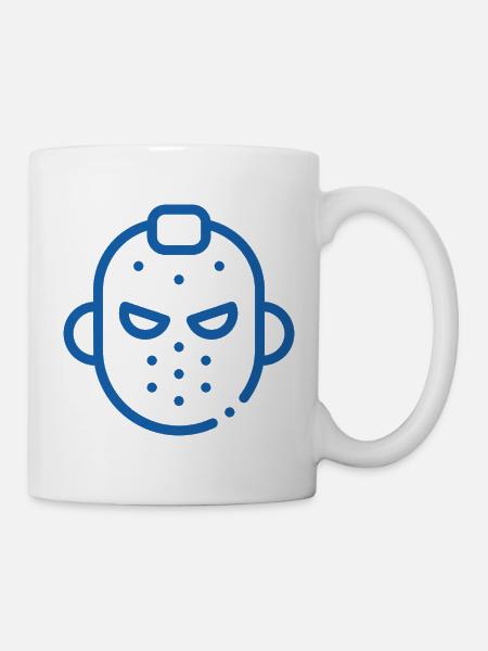 Maskikon Eishockey - Tasse - Weiß