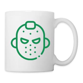 Maskikon Eishockey - Tasse - Weiß - Rechts