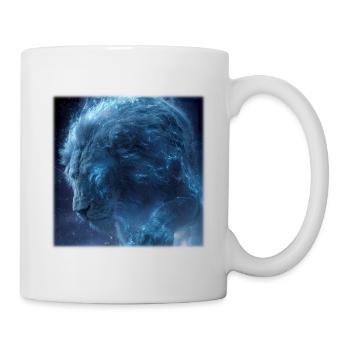 Cosmic Lion Galaxy Stardust Motif - Mug - white - Right