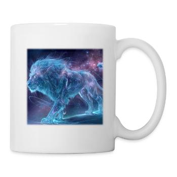 Mystical Star Lion – Futuristic & Magical - Mug - white - Right