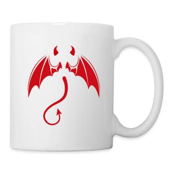 Red Demon Dragon with Wings - Mug - white - Right