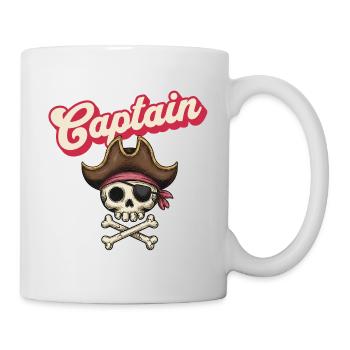 Captain Skull Piratensymbol - Tasse - Weiß - Rechts