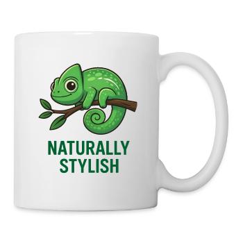 Caméléon élégant - Mug blanc - blanc - Droite