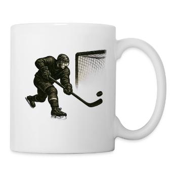 Torwart beim Hechtsprung Illustration - Tasse - Weiß - Rechts