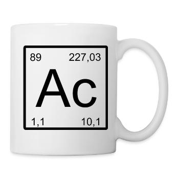 Symbole d’actinium issu du tableau périodique - Mug blanc - blanc - Droite