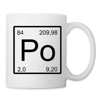 Polonium Po Element Design Periodentafel - Tasse - Weiß - Rechts