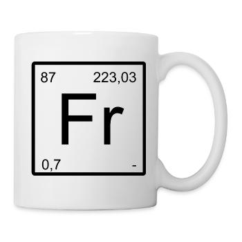 Francium-Elementdesign mit Periodenzahlen - Tasse - Weiß - Rechts