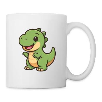 Happy Dino Cuddle Clipart - Mug - white - Right