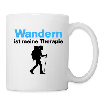 Hiking is my therapy. Running, Nature, Outdoor - Mug - white - Right