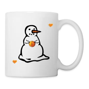 Winter Basketball Kinder Schneemann - Tasse - Weiß - Rechts