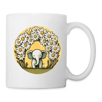 Elephant in Daisy Ring - Mug - white - Right