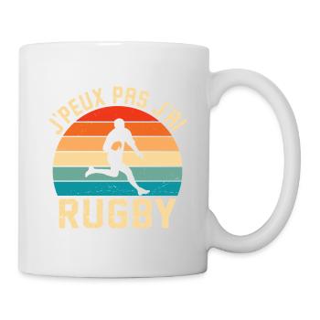 je peux pas j'ai rugby cadeau rugby - Mug blanc - blanc - Droite