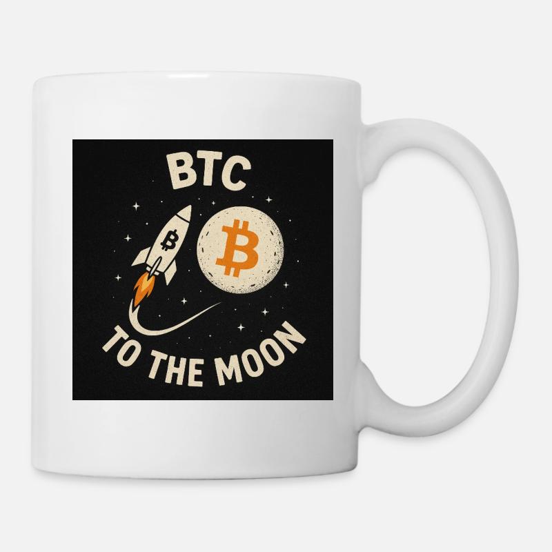 BTC to the Moon - Tasse - Weiß