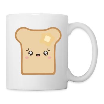Kawaii Toast with Melting Butter - Mug - white - Right