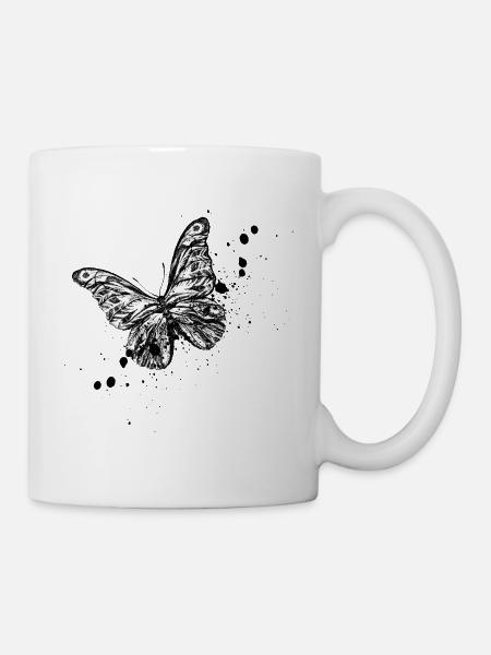 Butterfly Illustration - Mug - white