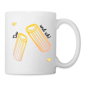 Amour des pâtes de la Saint-Valentin - Mug blanc - blanc - Droite