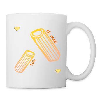Pâtes Relation Amour - Mug blanc - blanc - Droite