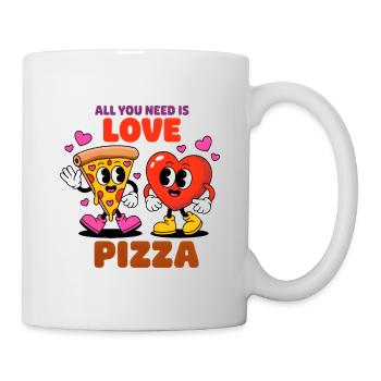 Tout ce dont tu as besoin, c’est d’aimer la pizza - Mug blanc - blanc - Droite