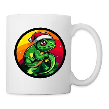 Santa Frosch Weihnachten - Tasse - Weiß - Rechts
