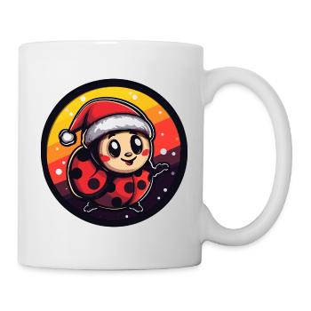 Weihnachts-Ladybug Santa Kostüm - Tasse - Weiß - Rechts