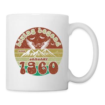 66e anniversaire Légende vivante depuis le VIN 01/1960 - Mug blanc - blanc - Droite