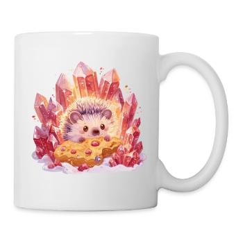 Hérisson en cristal avec un cookie - Mug blanc - blanc - Droite