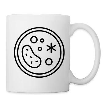 Petri dish with fungi, germs, viruses and bacteria - Mug - white - Right