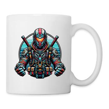 Robot Samurai - Tasse - Weiß - Rechts