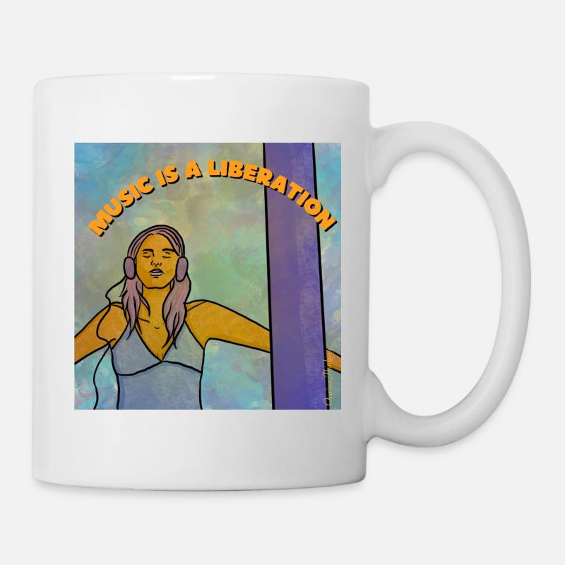 Musik ist eine Befreiung - Tasse - Weiß