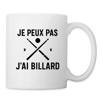 I can't I have billiards - Mug - white - Right