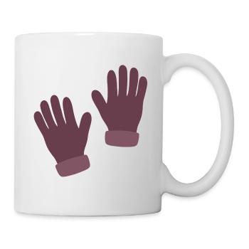 Mauve Minimalist Gloves Print - Mug - white - Right