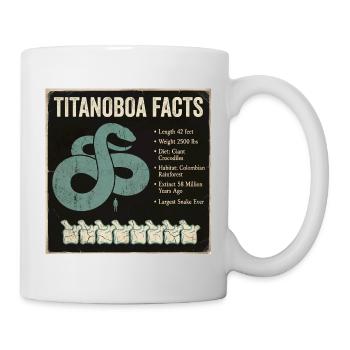 Titanoboa Facts Largest Snake of Prehistoric Times - Mug - white - Right