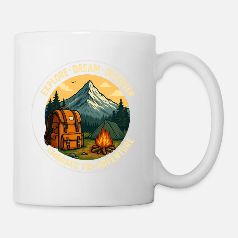 Mountain Adventure: Explore and Dream - Mug - white