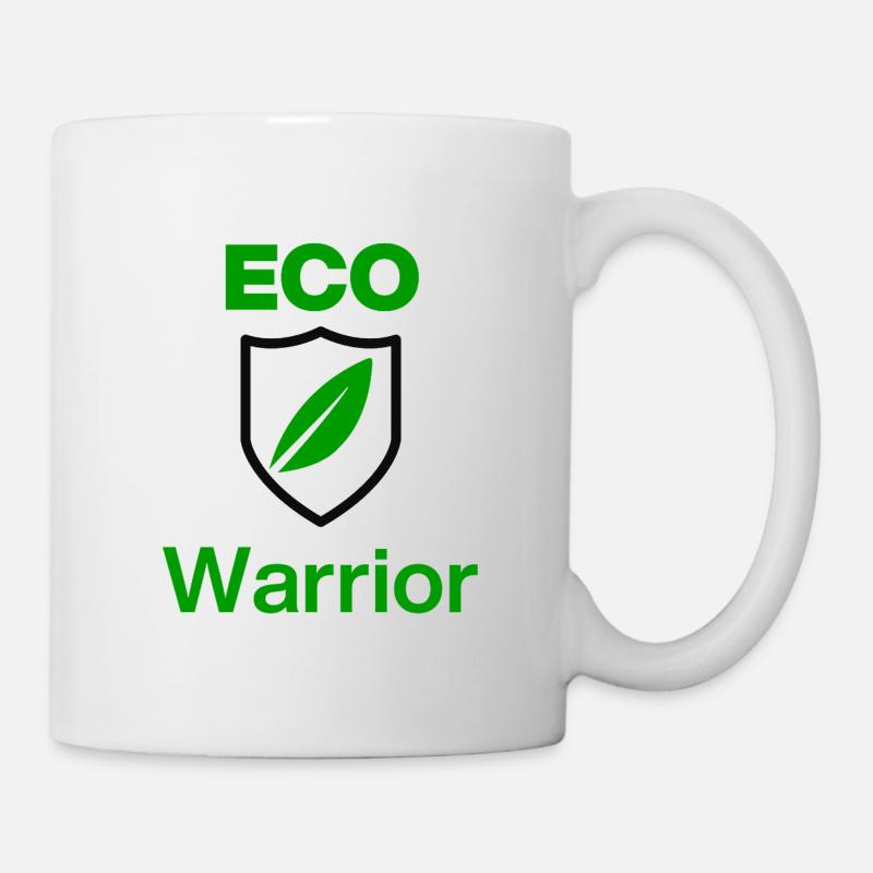 ECO Warrior. Green Mindset, Ökologiee first - Tasse - Weiß