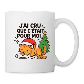 Christmas Festive Cat: For Me - Mug - white - Right