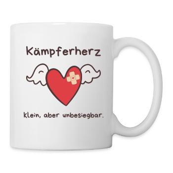 Fighter's Heart – Small but Invincible Design - Mug - white - Right