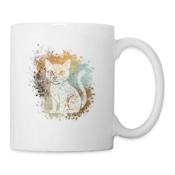 Zentangle Cat - Mug - white - Right