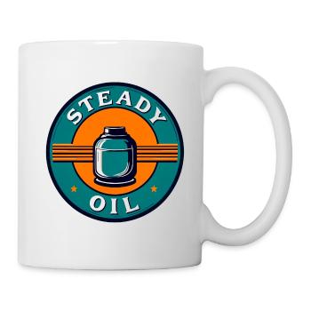 Steady Oil Retro Emblem - Mug - white - Right