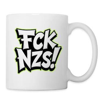 FCK NZS Statement gegen Rassismus - Tasse - Weiß - Rechts