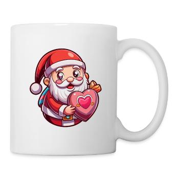 Câlin au cœur du Père Noël - Mug blanc - blanc - Droite